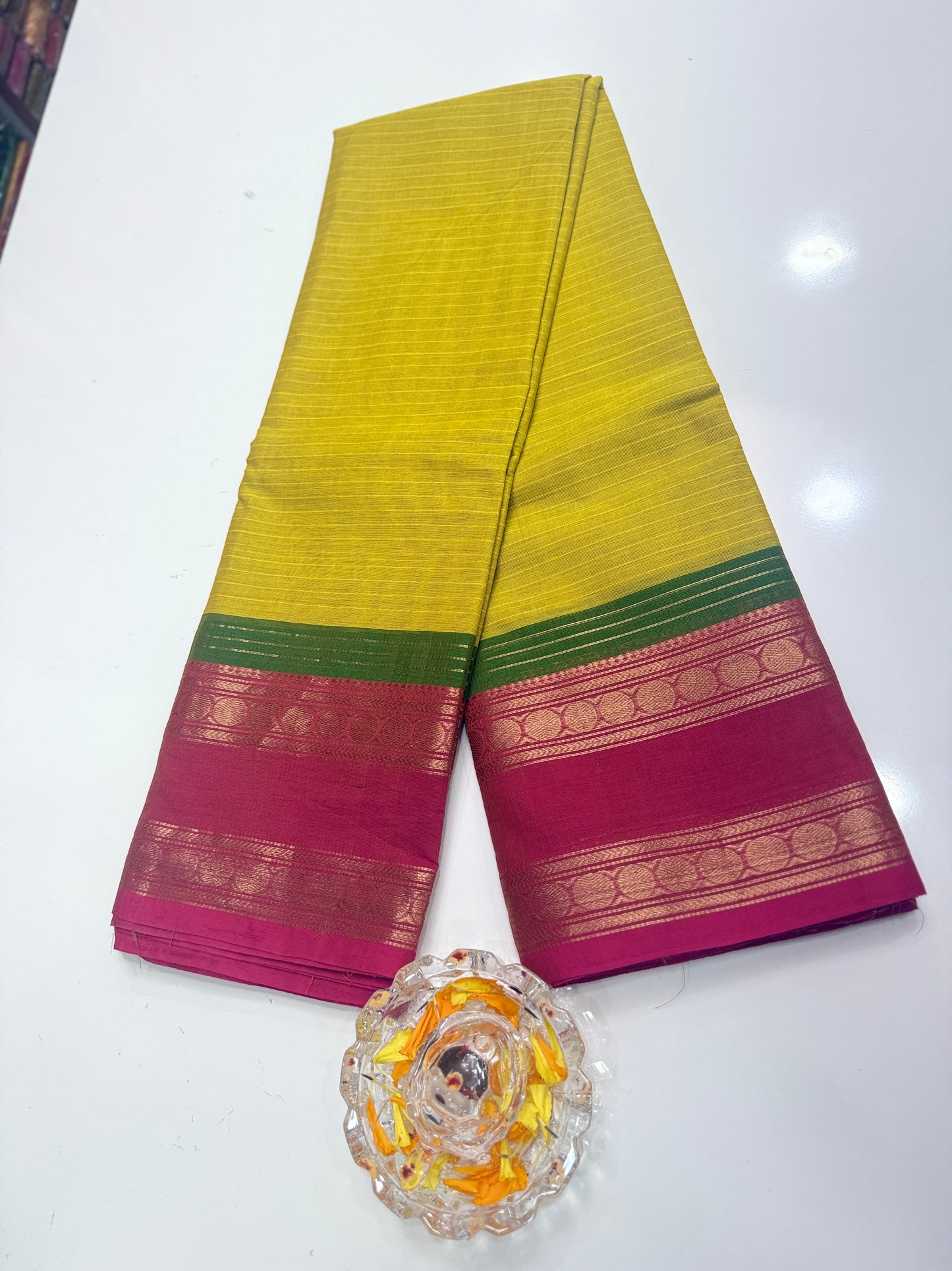 Chettinad Pure Cotton Saree with Zari Border – 80 Count, 20 Colours, 5.5m Length