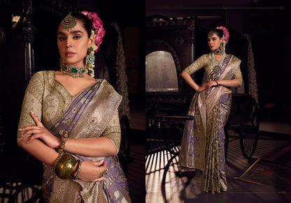 Premium Viscose Silk Saree with Heavy Embroidered Designer Blouse – Wedding and Bridal Wear