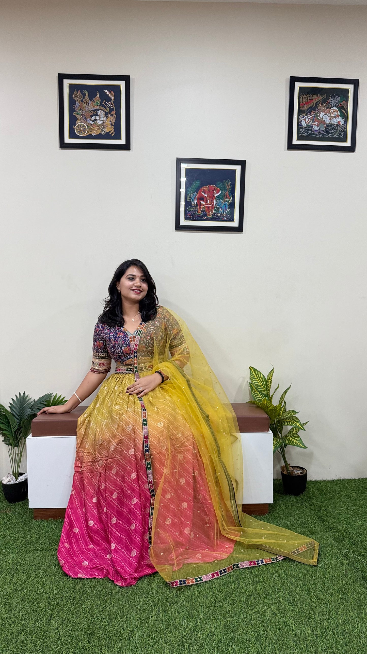 Viscose Jacquard Silk Embroidered Lehenga Choli with Dupatta for Women – Free Size Stitched