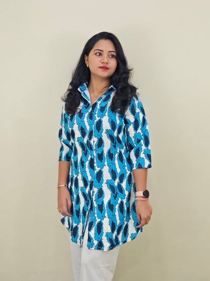 Printed Rayon Short Kurti with Stretchable Lycra Plazzo Set for Women – Digital Print, M to XXL