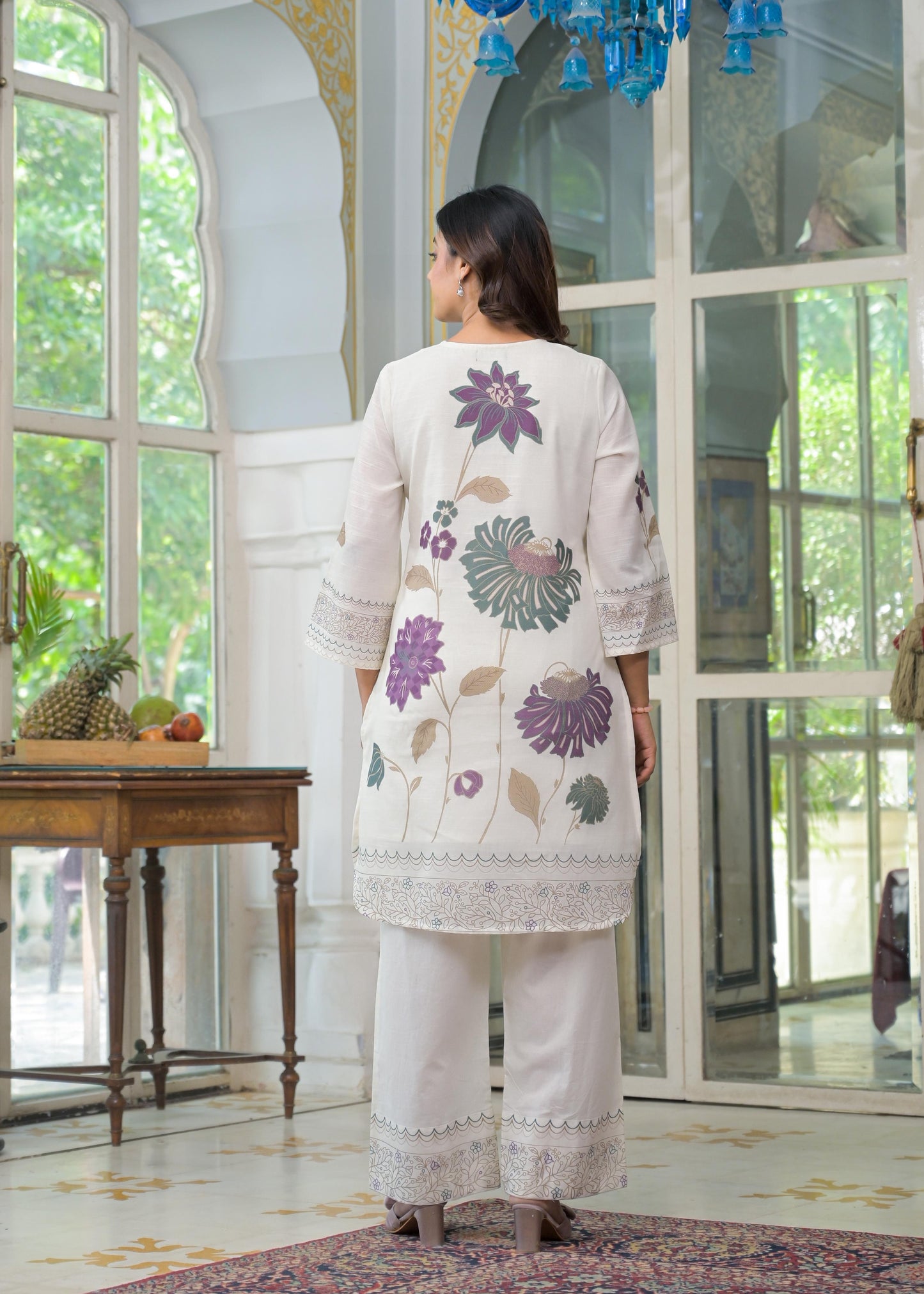 Linen-Cotton Co-Ord Set with Tailored Top and Bottom – Casual and Workwear Ethnic Set for Women (M to 3XL)