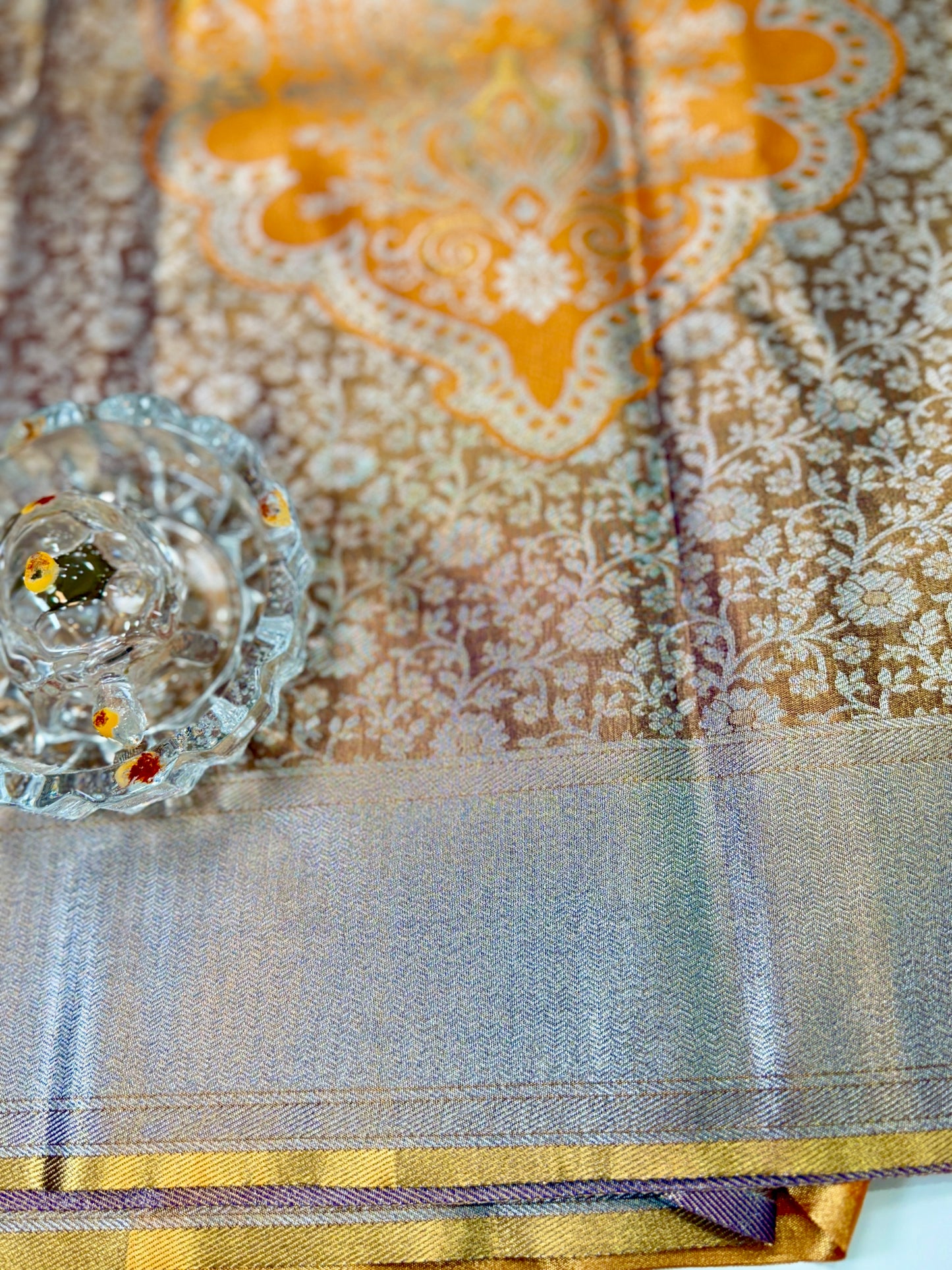 Semi Pattu Silk Saree with Zari Border and Contrast Pallu for Women