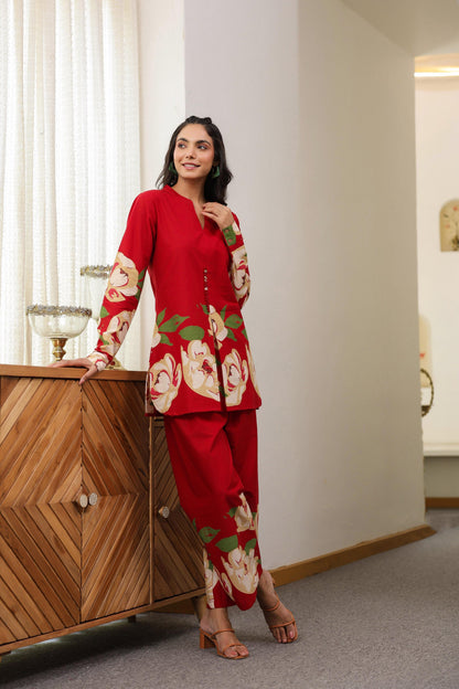 Cotton Cambric Co-Ord Set with Relaxed Fit and Premium Finish – Smart Casual Wear for Women (Sizes 38 to 46)