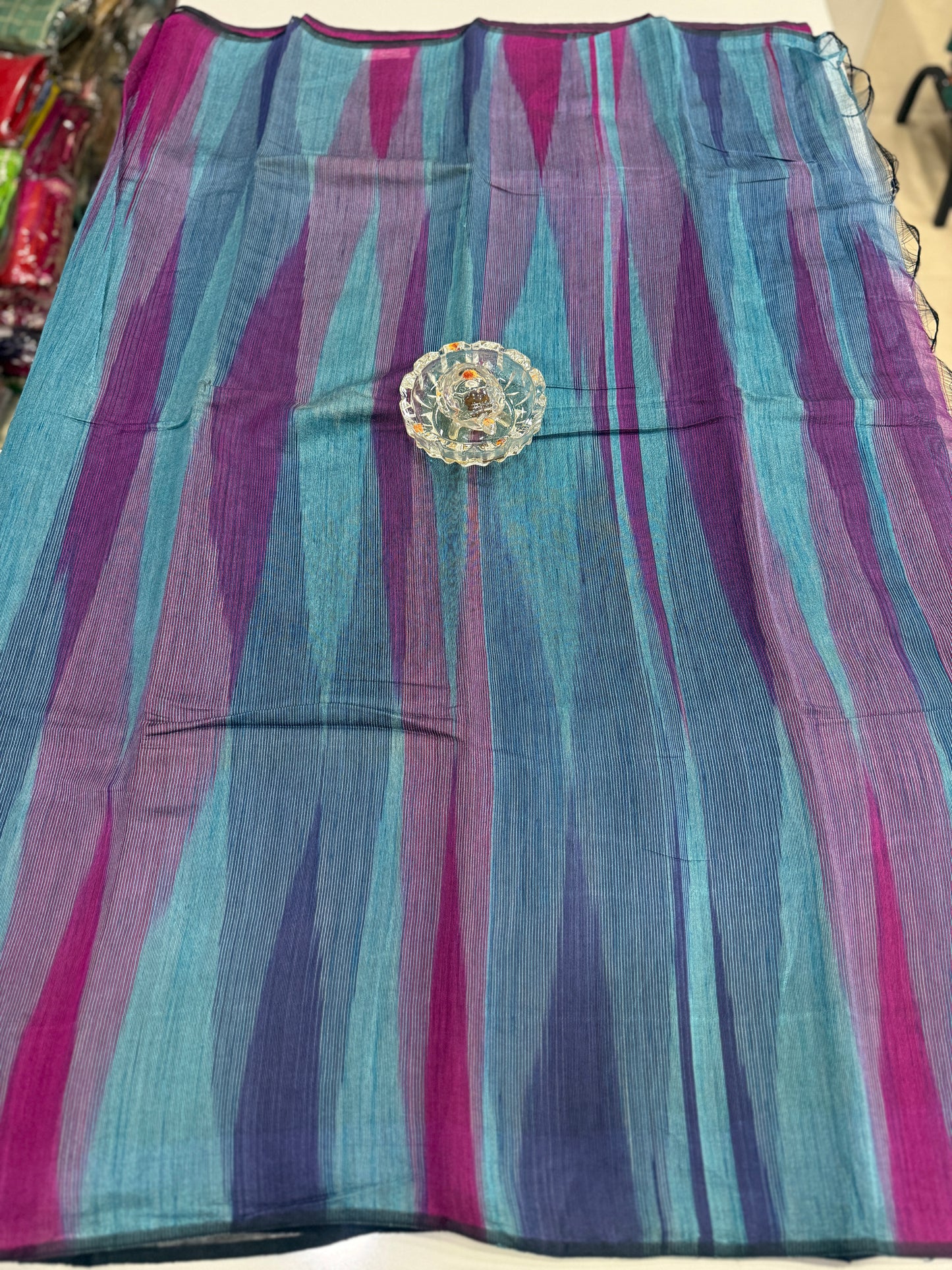 Ikat Kotki Cotton Silk Saree for Women with Matching Blouse Piece – Handwoven Traditional Design