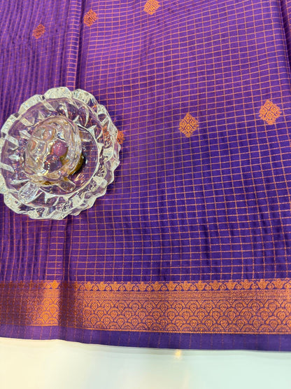 Mangalagiri Semi Pattu Saree with Blouse Piece for Women