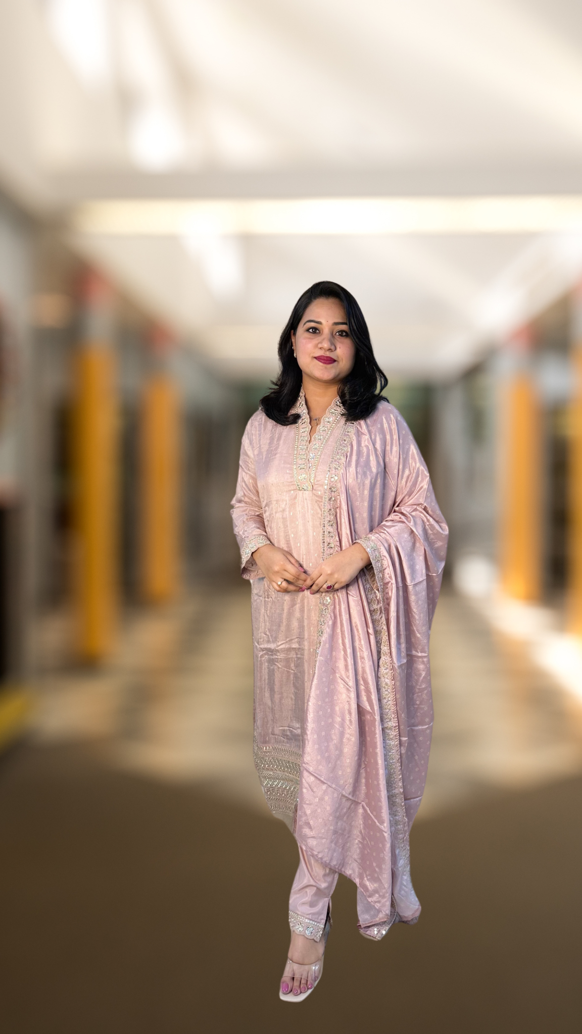 Viscose Jacquard Silk XL Size Suit Set with Digital Embroidered Dupatta – 3-Piece Festive Outfit for Women