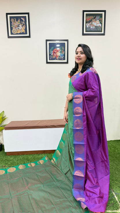 3D Emboss Soft Silk Saree with Contrast Chitt Pallu and Running Blouse – Art Silk Collection