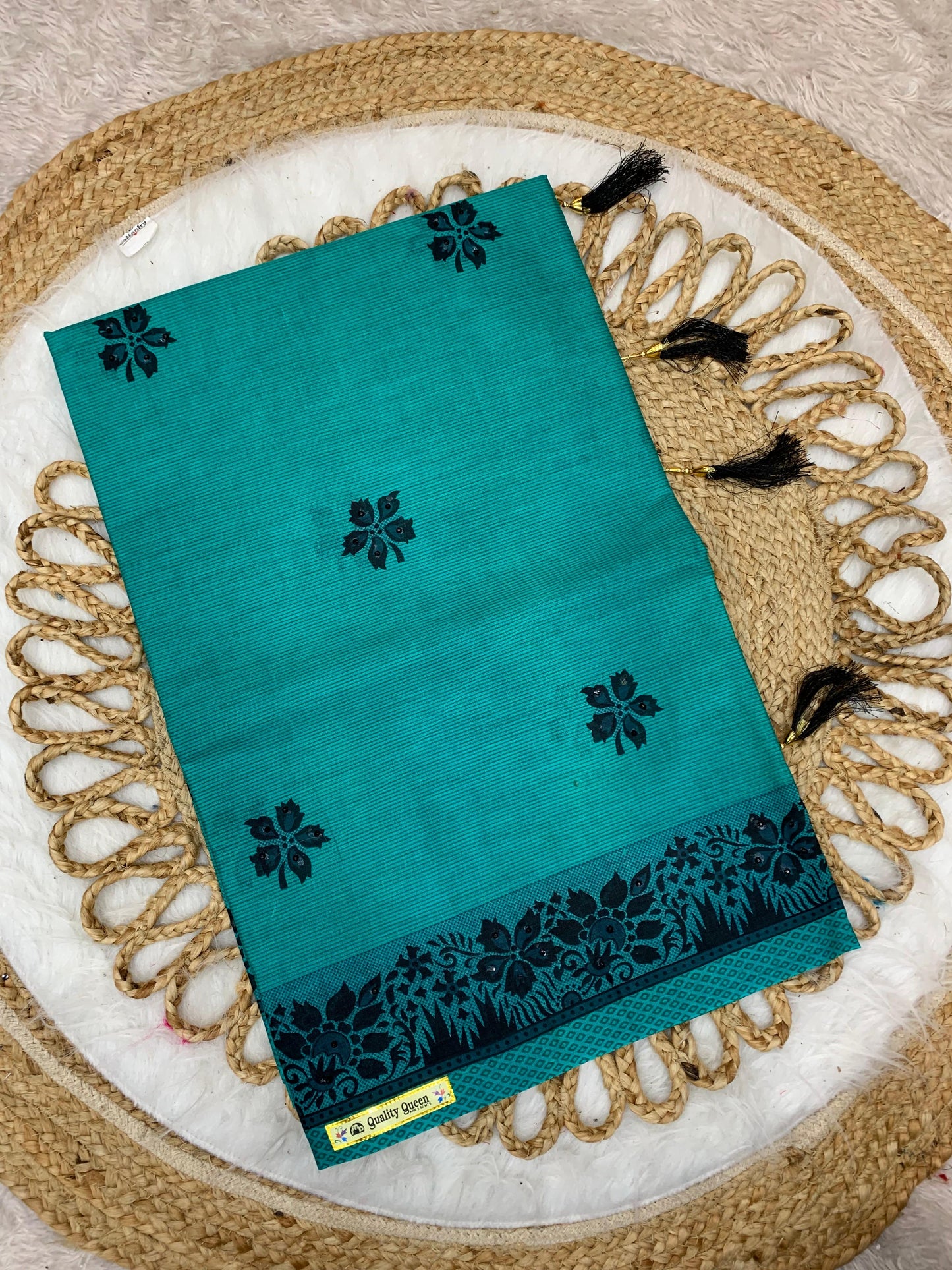 Pure Suti Cotton Saree with Traditional Batik Print – Chikko Tone and Multiple Colour Options