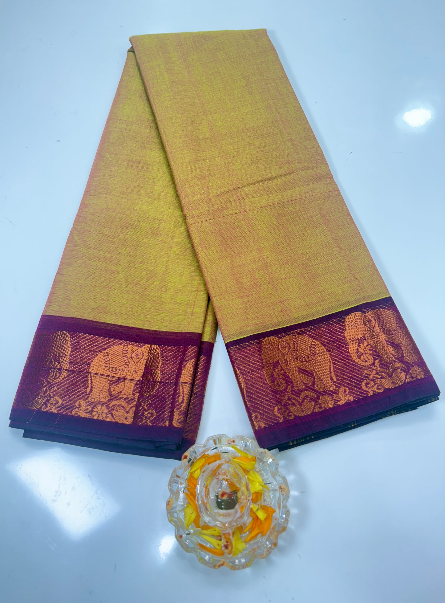 Chettinad Pure Cotton Saree with Zari Border – 80 Count, 20 Colours, 5.5m Length