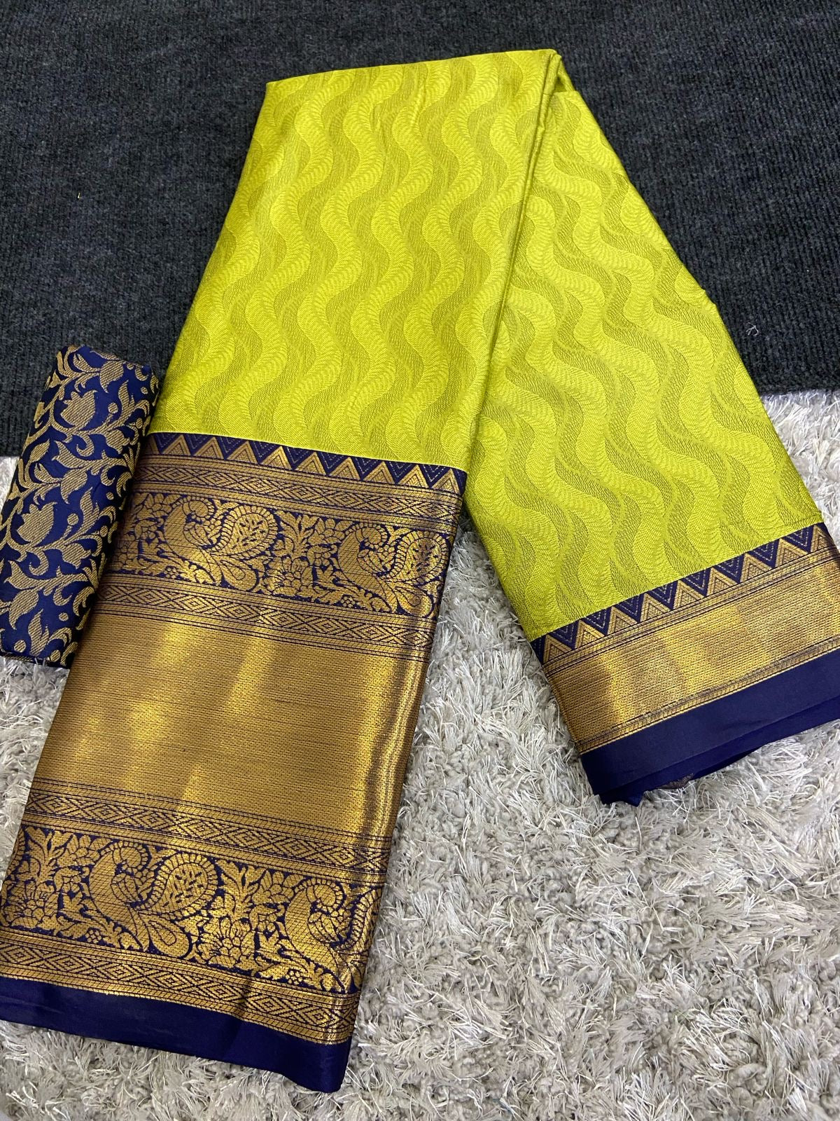 Cotton Silk Saree with Broad Contrast Jacquard Border and Matching Blouse – Festive and Wedding Wear