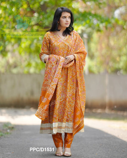 Gotta Work Anarkali Dress for Women – Elegant Ethnic Wear – Sizes 36 to 44 – Fully Stitched