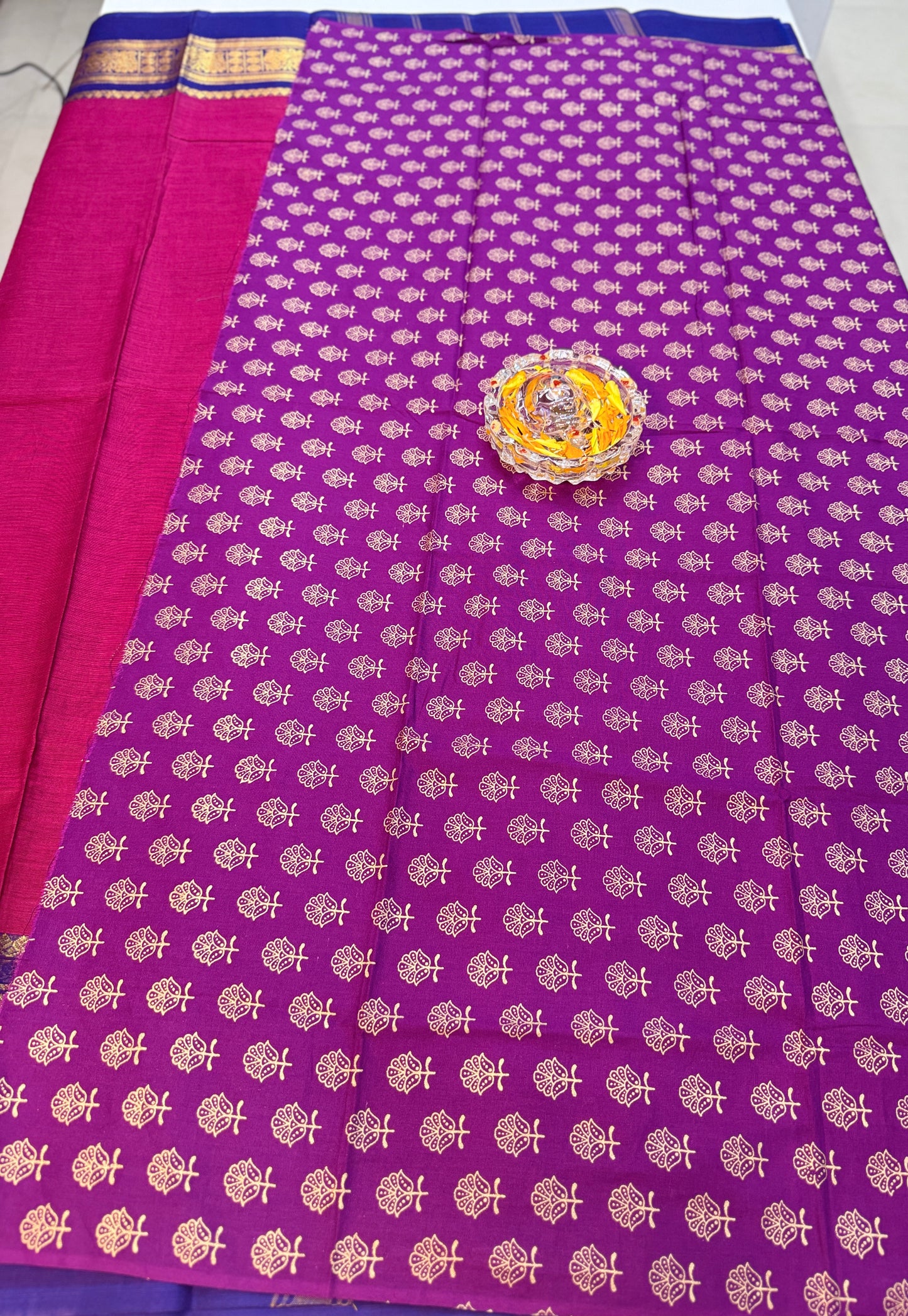 Chettinad Pure Cotton Saree with Zari Border – 80 Count, 20 Colours, 5.5m Length