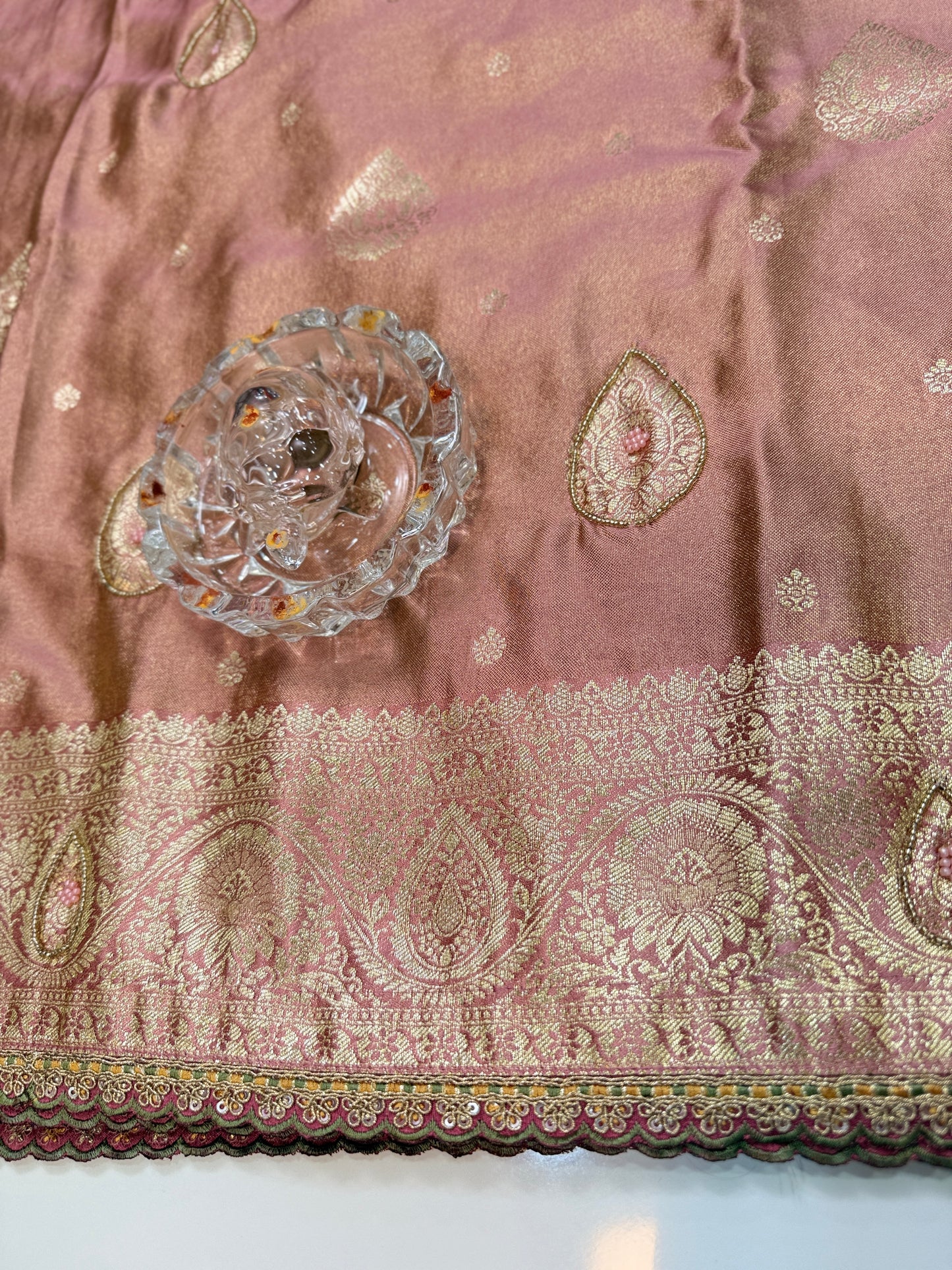 Premium Viscose Silk Saree with Heavy Embroidered Designer Blouse – Wedding and Bridal Wear