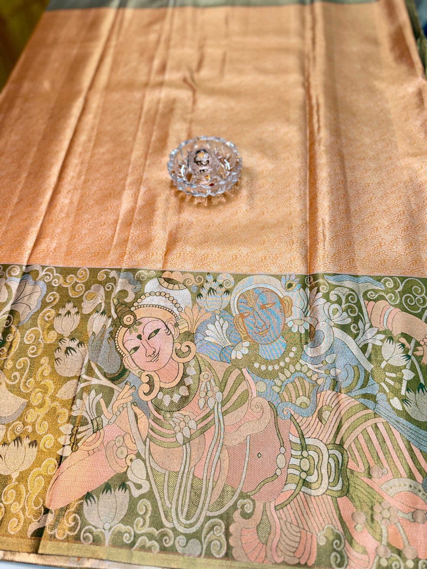 Semi Pattu Silk Saree with Zari Border and Contrast Pallu for Women