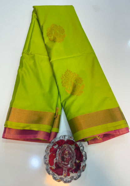 Soft Silk Sarees with Zari Work and Contrast Borders for Women – Festive and Traditional Wear