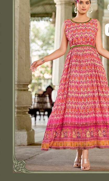 Ethereal Elegance Crystal Georgette Gowns