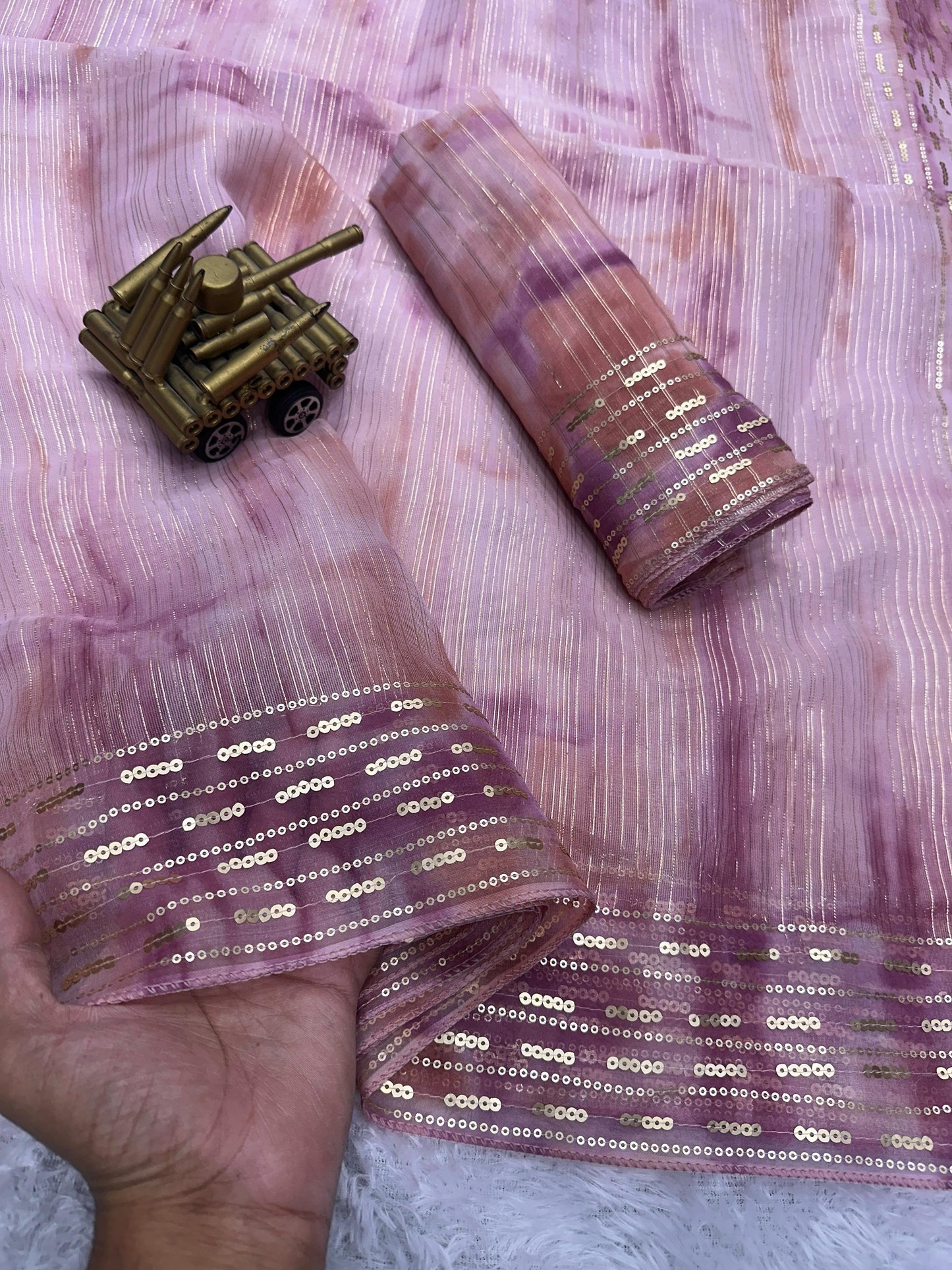 Pastel Bliss Pure Organza Sarees