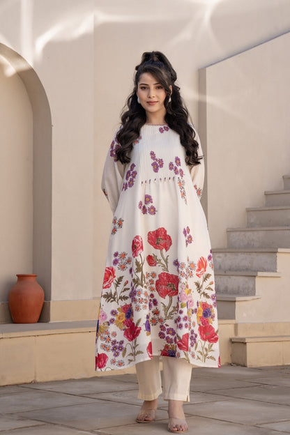 Pure Cotton Kurta Pant Set for Women with Elegant Detailing – Daily Wear Comfort Series