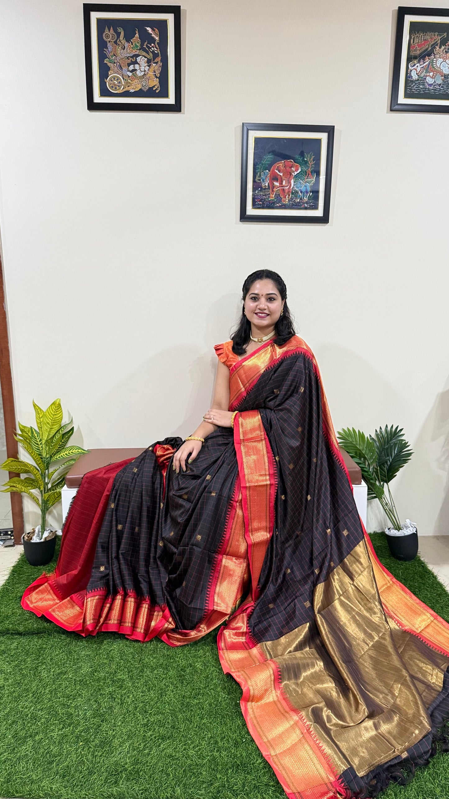 Cotton Silk Saree with Jacquard Border and Rich Pallu – With Contrast Blouse Piece for Women