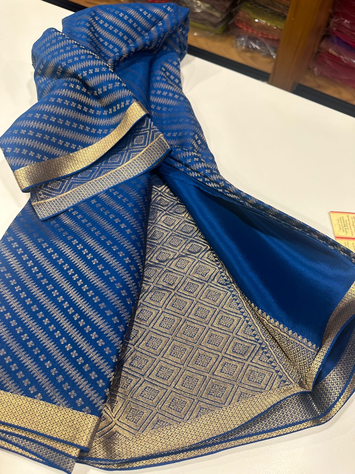 Pure Brocade Mysore Silk Saree for Women – 120 Gram, Rich Pallu Design, Silk Mark Certified