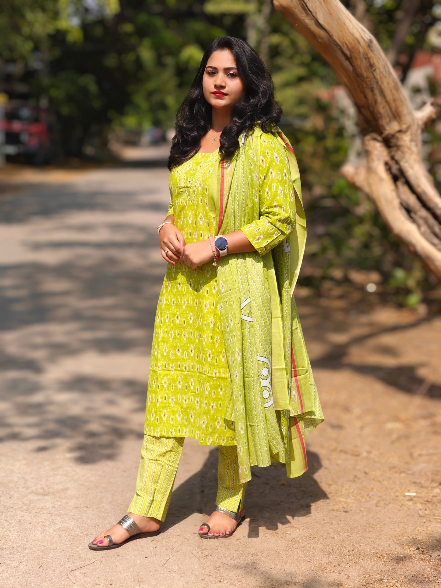 Premium Cotton Floral Kurta Pant Dupatta Suit Set for Women – Sizes M to 3XL