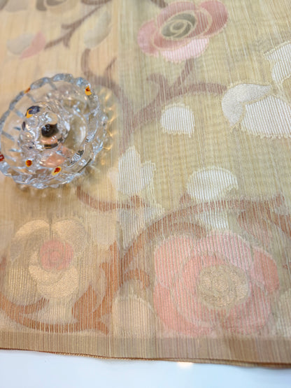 Jamdhani Cotton Saree with Zari Weave and Tassel Pallu – Pastel Festive Wear