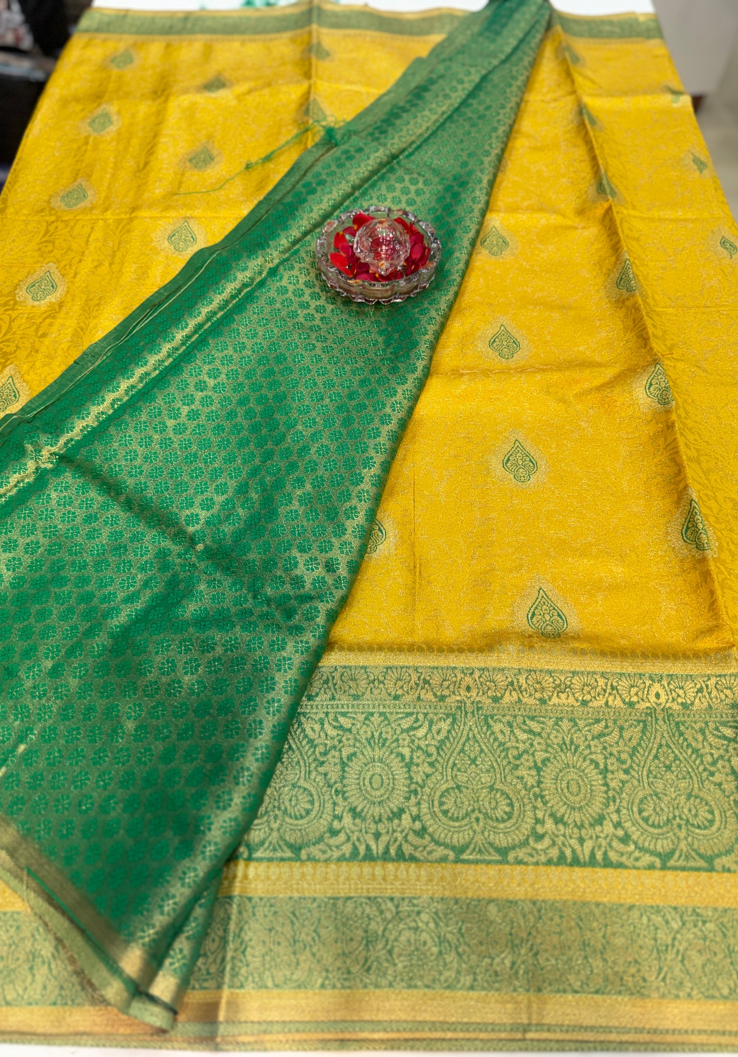 Pure Soft Silk Saree with Rich Zari Weaving and Multicolor Thread Work, Running Silk Blouse