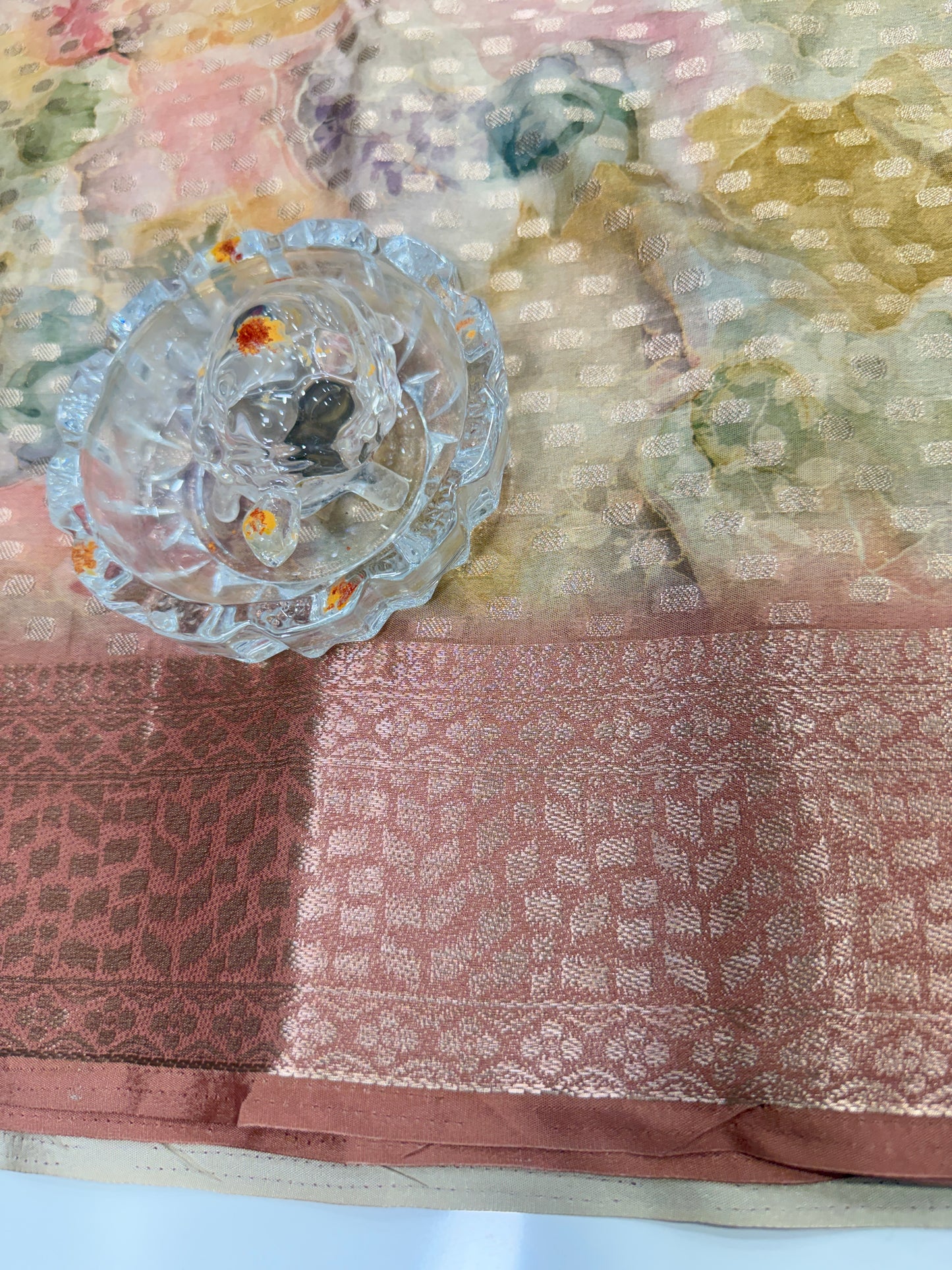 Georgette Silk Butti Saree with Rich Printed Pallu