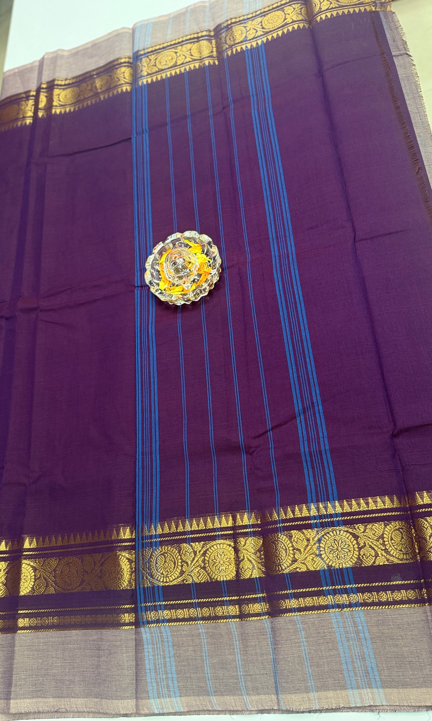 Chettinad Pure Cotton Saree with Zari Border – 80 Count, 20 Colours, 5.5m Length