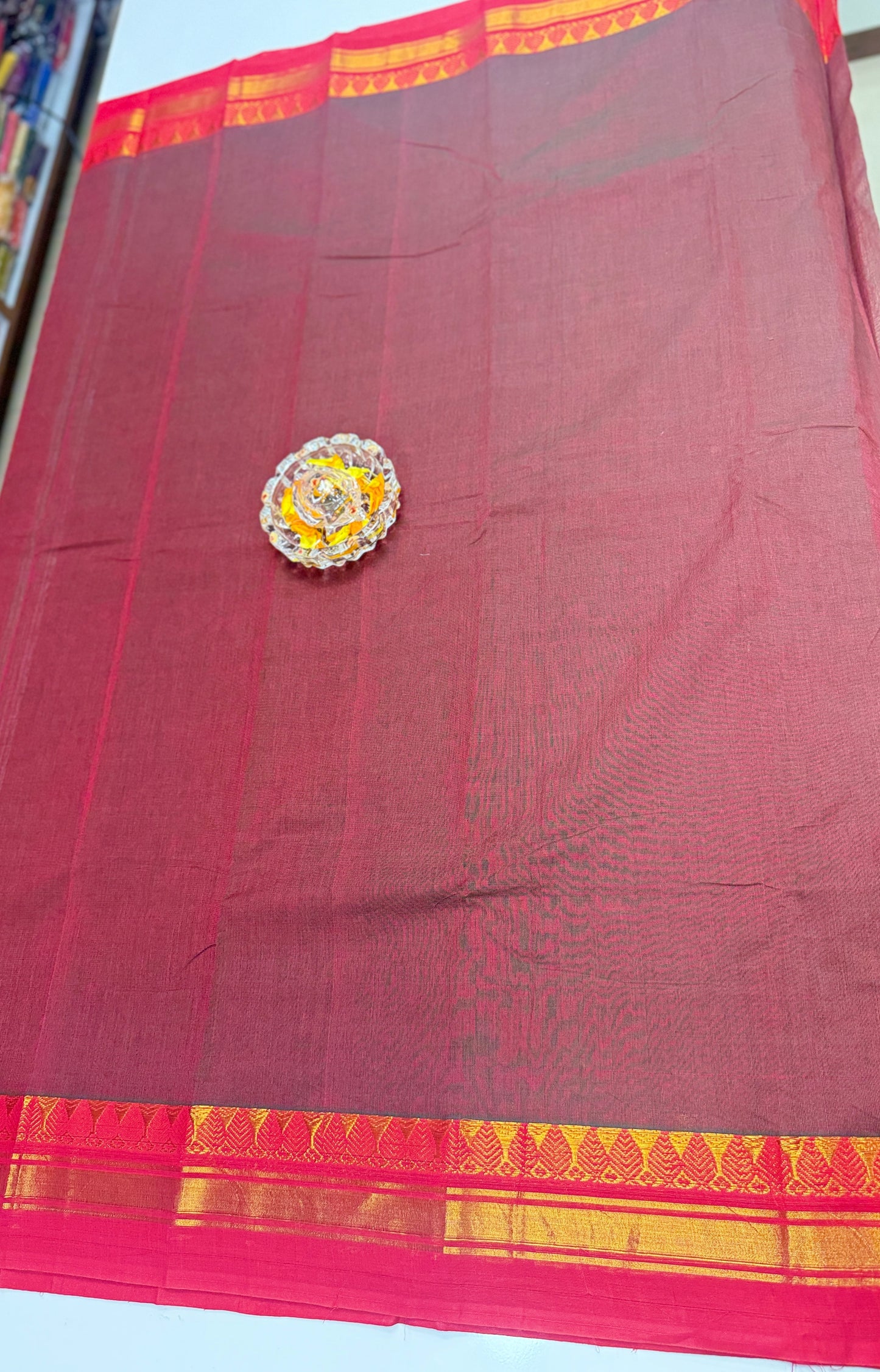 Chettinad Pure Cotton Saree with Zari Border – 80 Count, 20 Colours, 5.5m Length