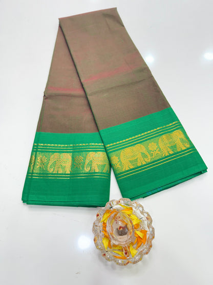 Chettinad Pure Cotton Saree with Zari Border – 80 Count, 20 Colours, 5.5m Length