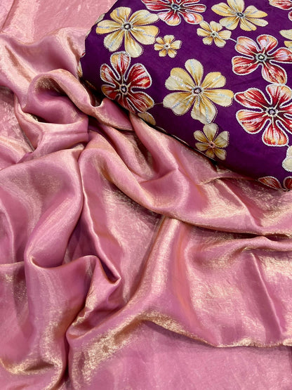 Space Soft Silk Saree with Digital Print Viscose Blouse – Elegant Festive and Party Wear Saree for Women