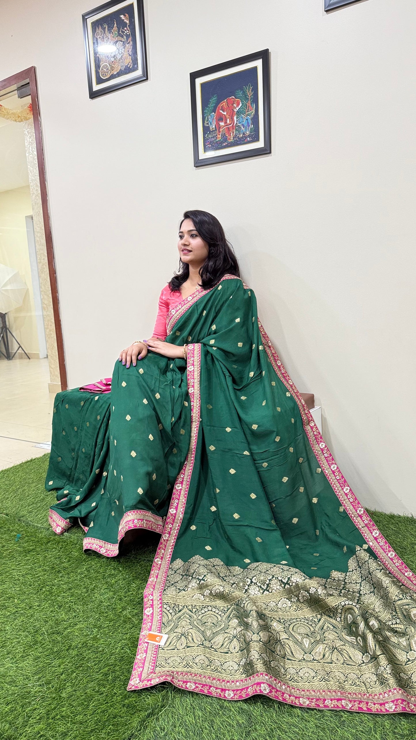 Pure Viscose Silk Designer Saree with Unstitched Blouse for Festive and Wedding Wear