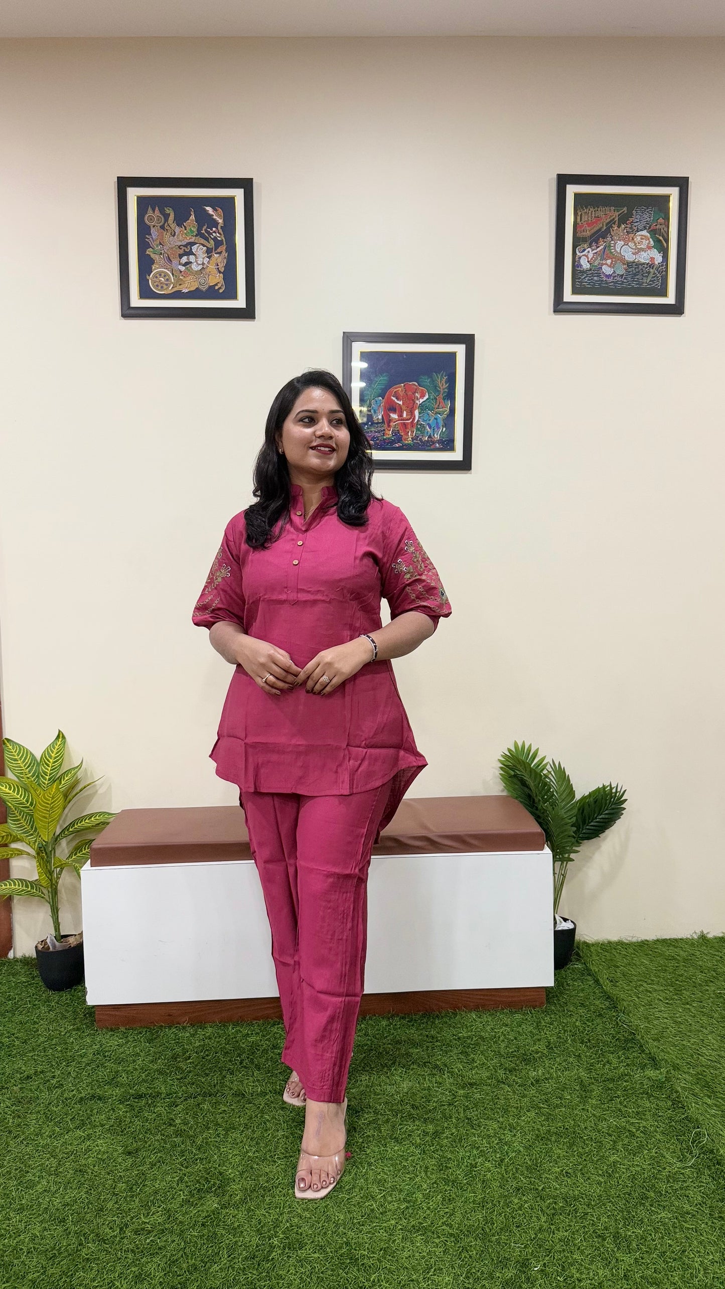 Women's Vatican Silk Co-ord Set in Rich Color Combinations – Sizes L to 3XL