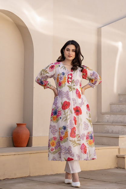 Mul Cotton Kurta Pant Set for Women – Soft Summer Wear in Breathable Fabric