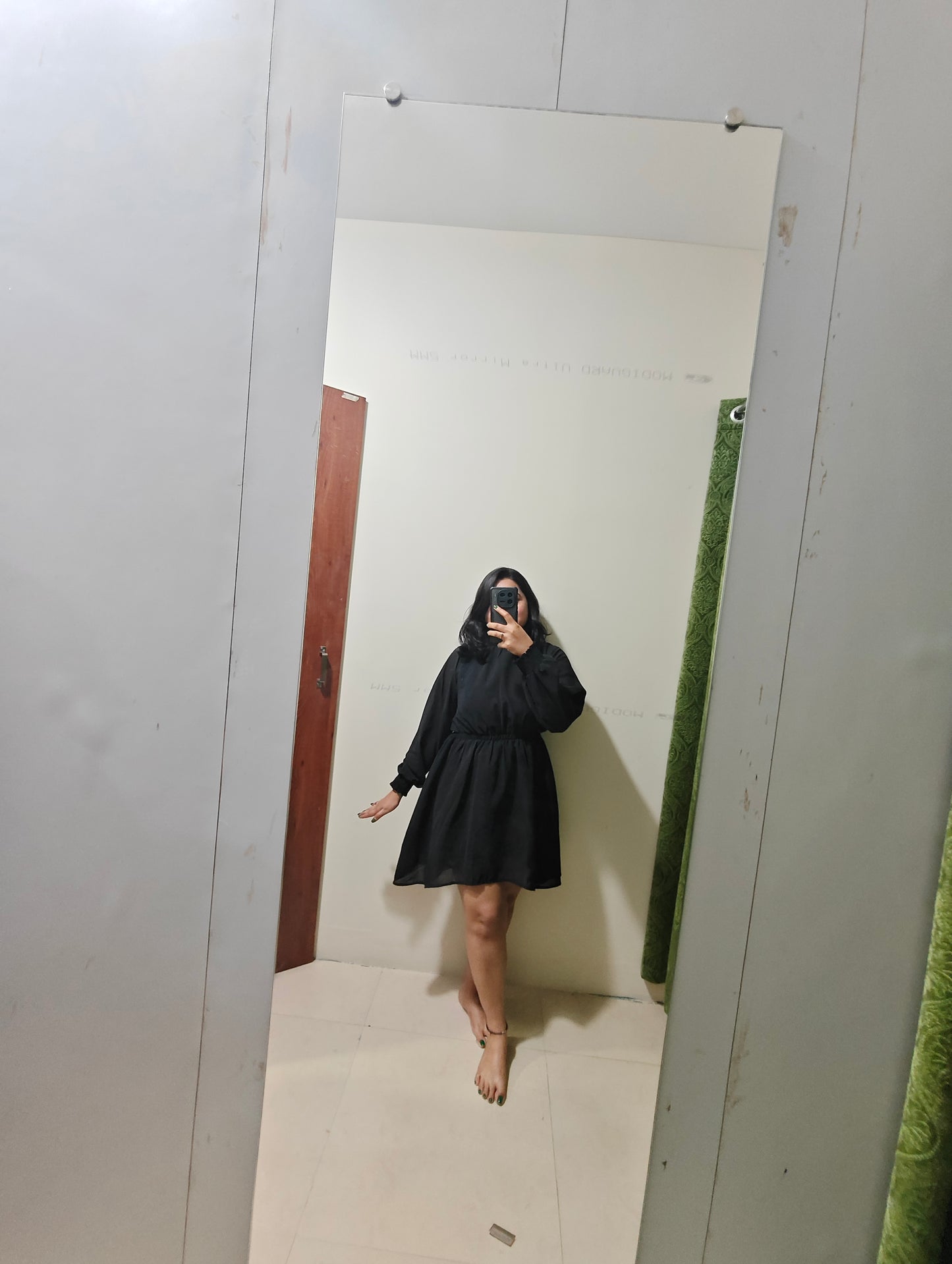 Premium Fox Georgette Suit with Designer Smoke Work on Neck and Sleeves – Women’s Stitched Outfit