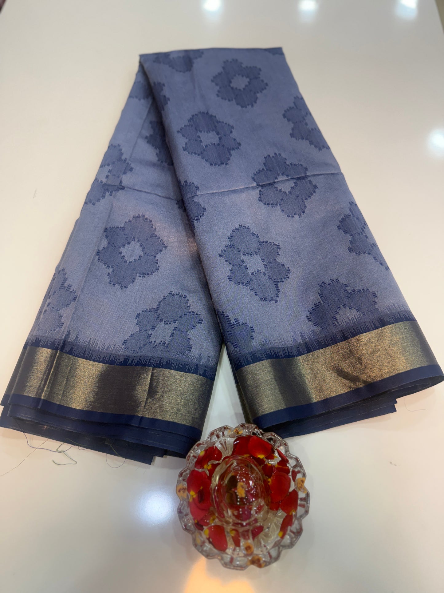 Women’s woven saree with butta motifs, contrast pallu border and tassel pallu, traditional wear, multiple colors