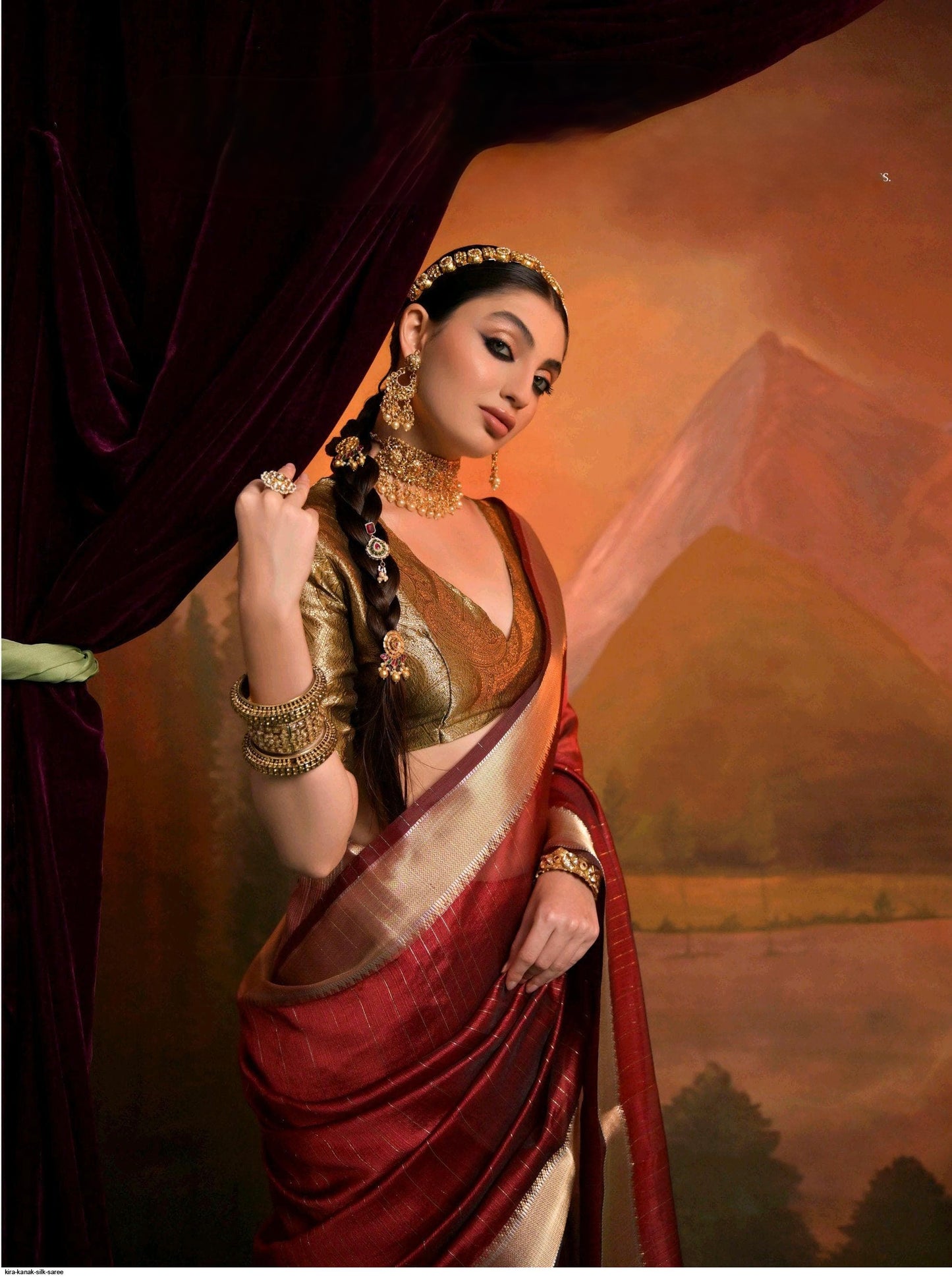 Premium moss sico silk with zari border – ethnic festive wear for women