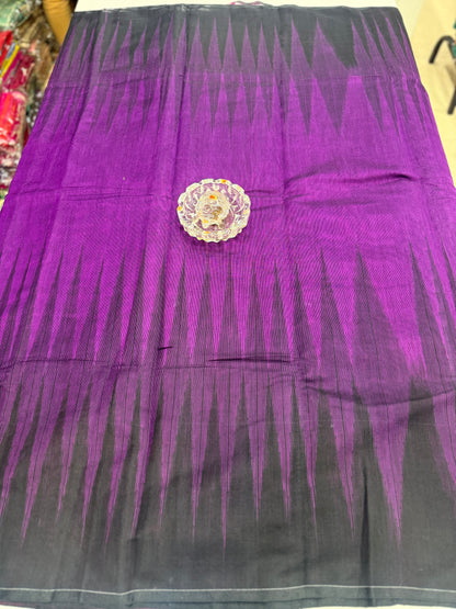 Ikat Kotki Cotton Silk Saree for Women with Matching Blouse Piece – Handwoven Traditional Design