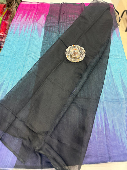 Ikat Kotki Cotton Silk Saree for Women with Matching Blouse Piece – Handwoven Traditional Design