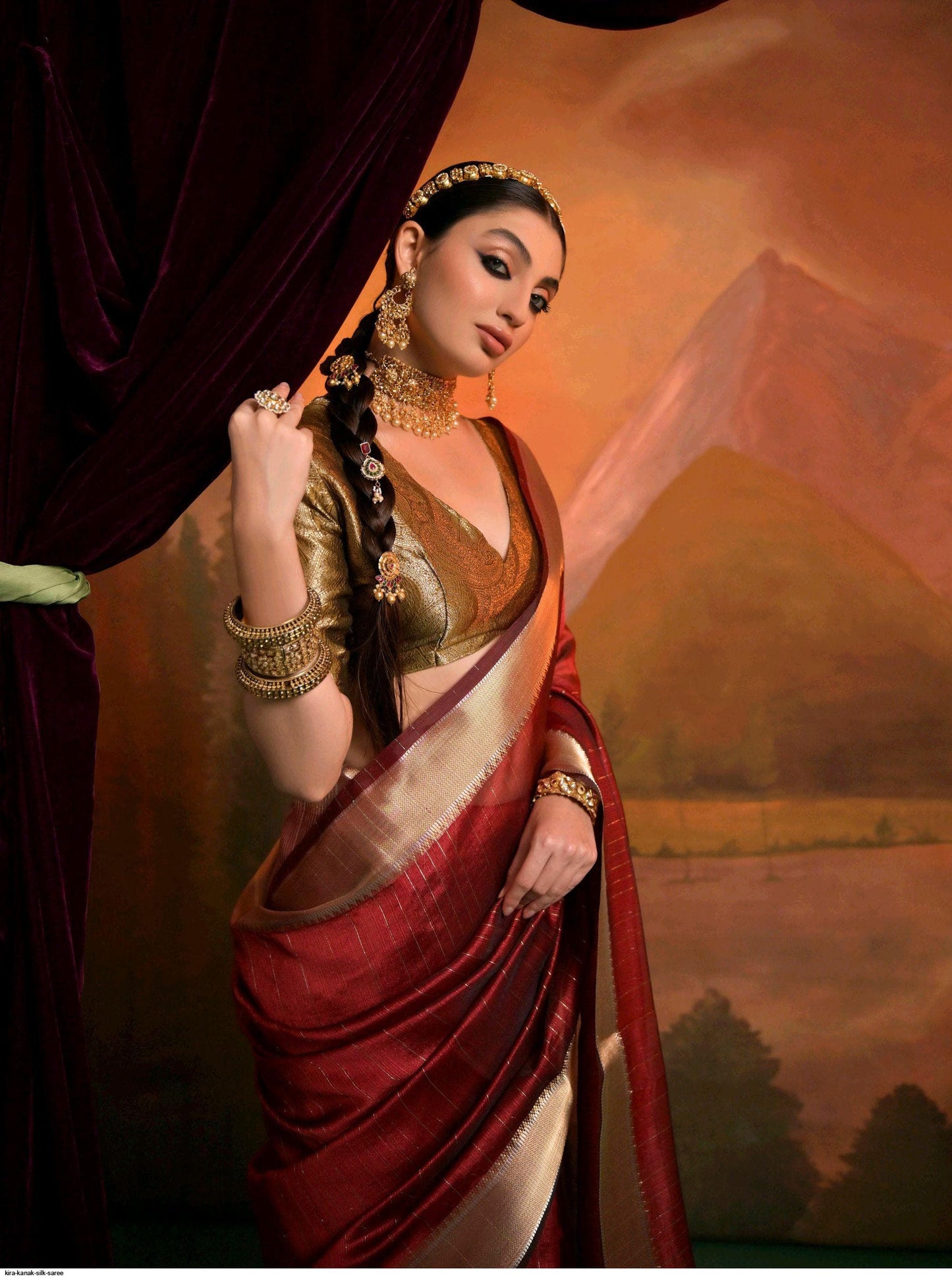 Premium moss sico silk with zari border – ethnic festive wear for women