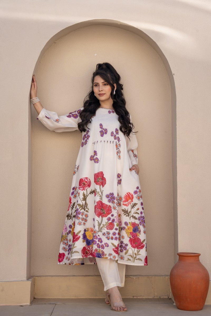 Pure Cotton Kurta Pant Set for Women with Elegant Detailing – Daily Wear Comfort Series