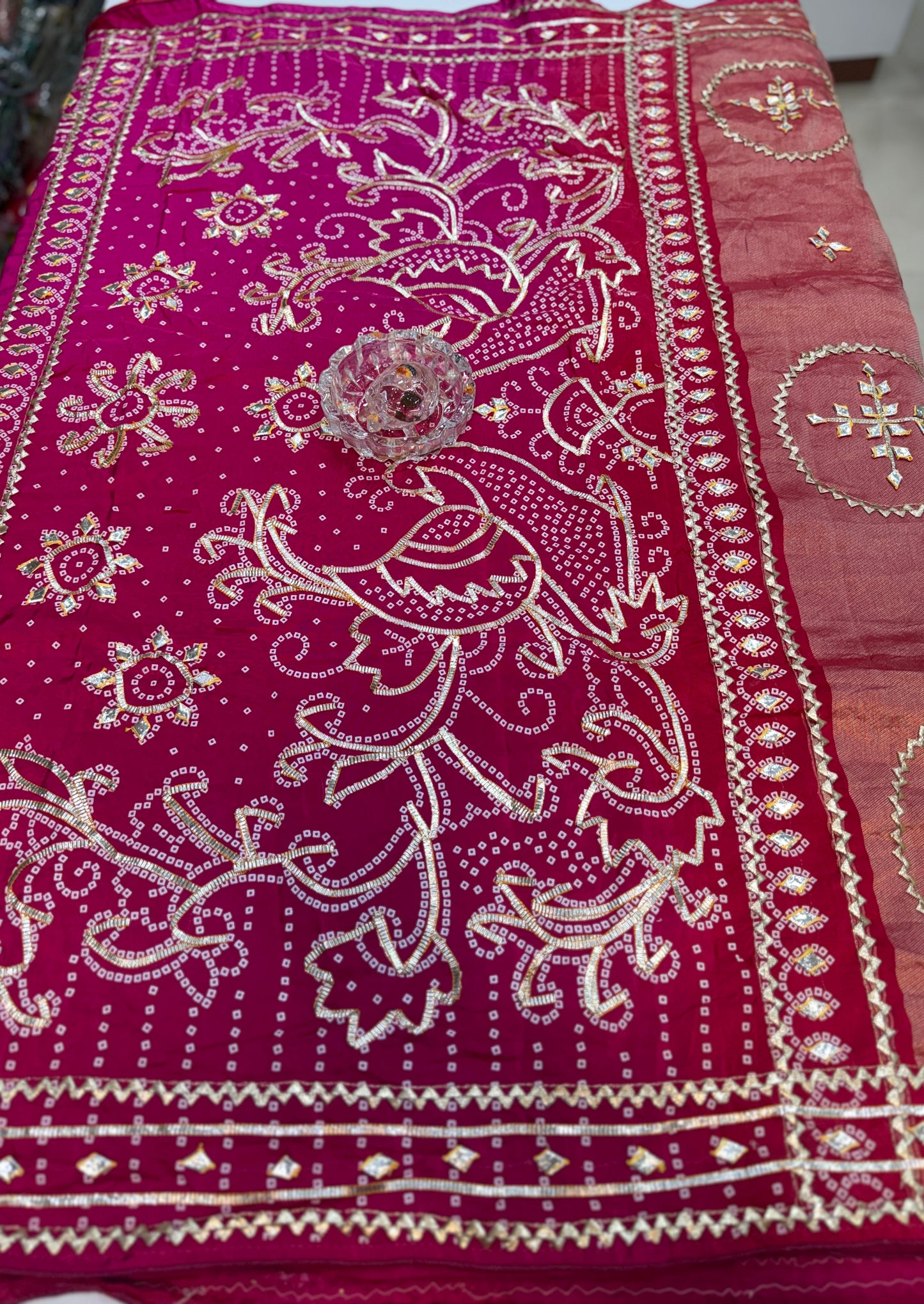 Pure Modal Silk Saree with Embroidered Border and Matching Blouse