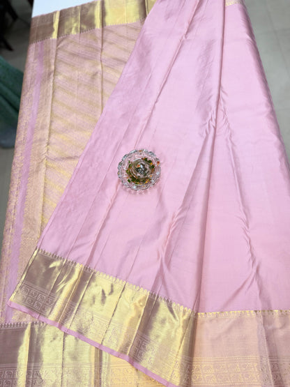 Pure Silk Handloom Brocade Saree with Zari Weaving – Bridal & Festive Collection