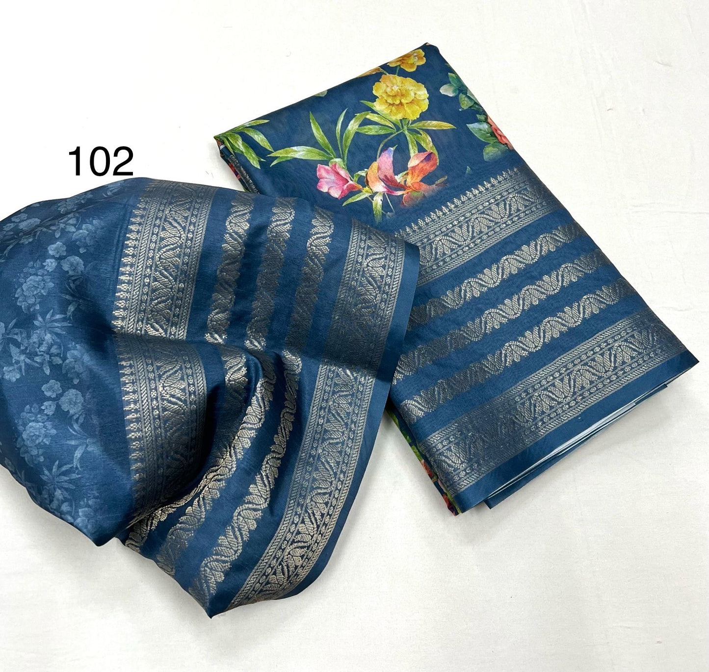 Floral elegance Dola Silk Sarees