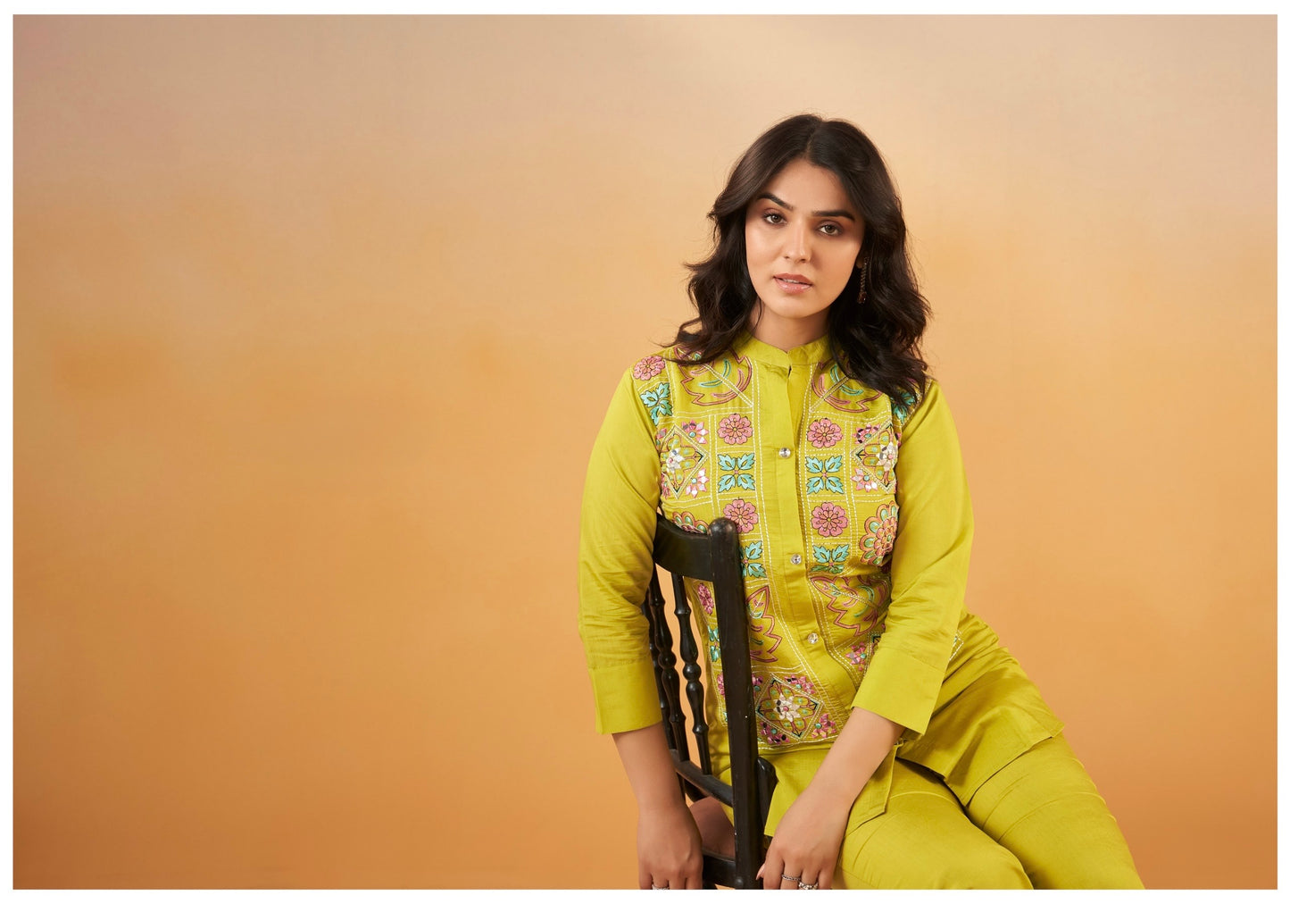 Women's Viscose Silk Co-ord Set with Elegant Work