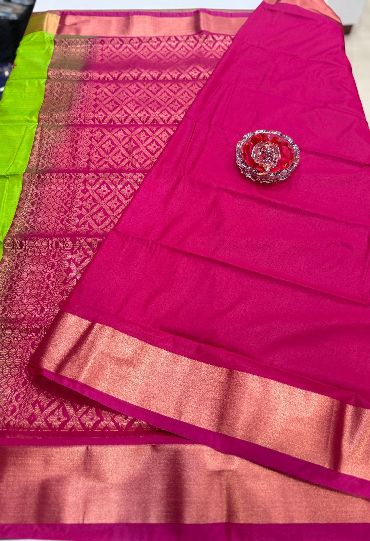 Kanchi Soft Silk Saree with Zari Weaving and Traditional Motifs – Wedding and Festive Wear