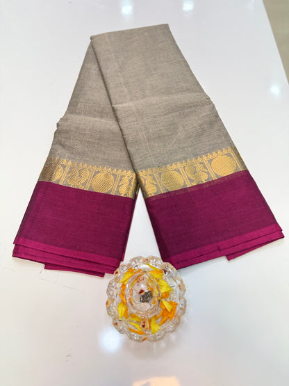 Chettinad Pure Cotton Saree with Zari Border – 80 Count, 20 Colours, 5.5m Length