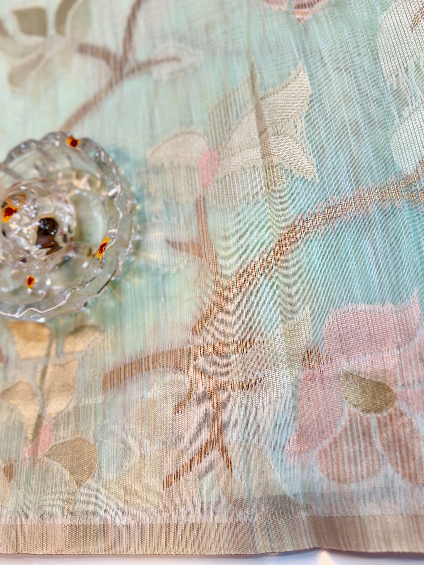 Jamdhani Cotton Saree with Zari Weave and Tassel Pallu – Pastel Festive Wear