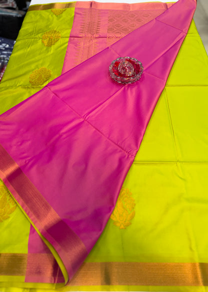 Soft Silk Sarees with Zari Work and Contrast Borders for Women – Festive and Traditional Wear